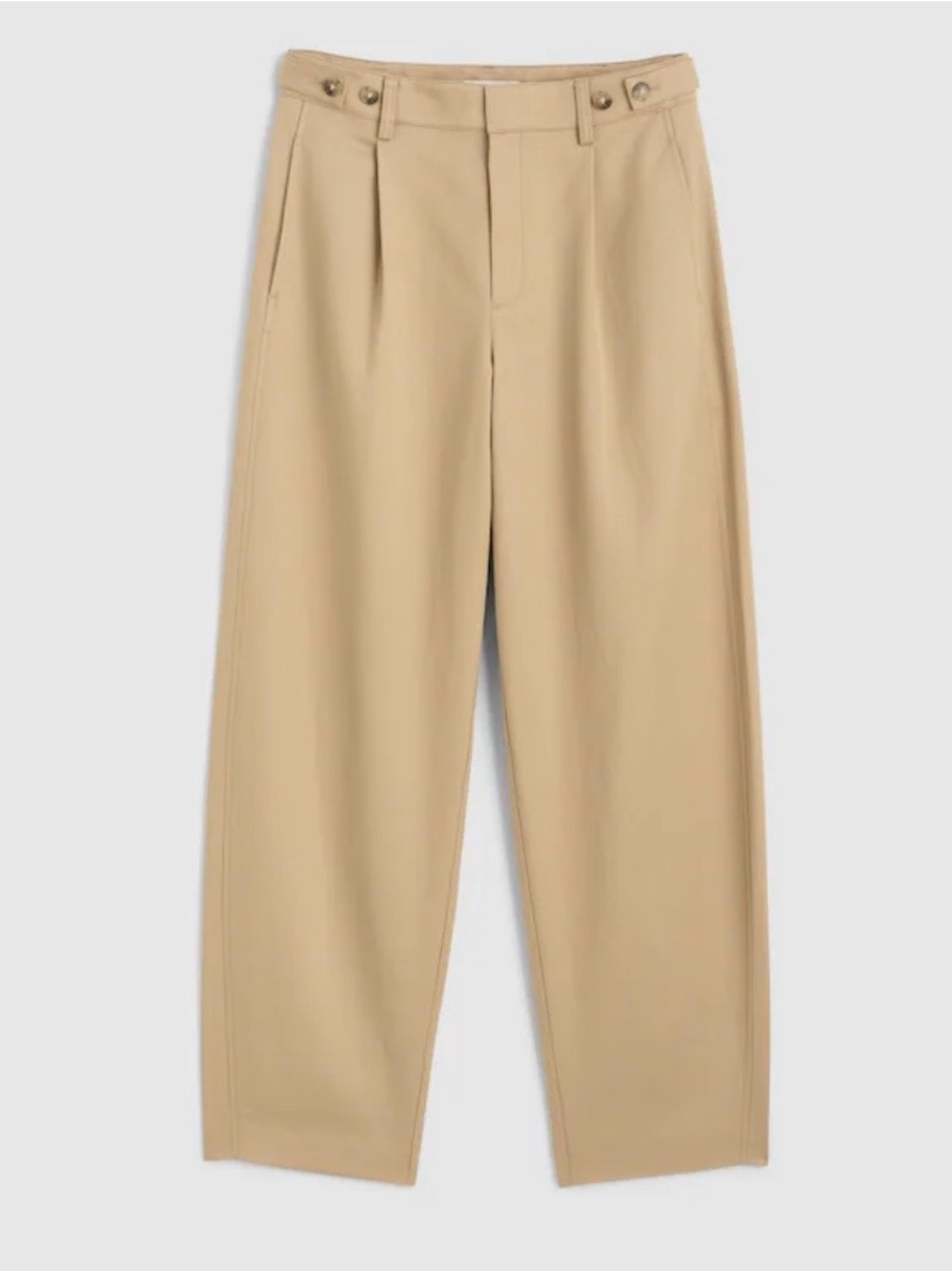 Madewell The Short Barrel Leg Pant in Drapey Twill - Picture 4 of 9